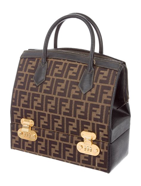 fendi zucca vanity bag|authentic fendi zucca handbags.